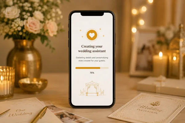 Couple planning their wedding details with WedAnswer